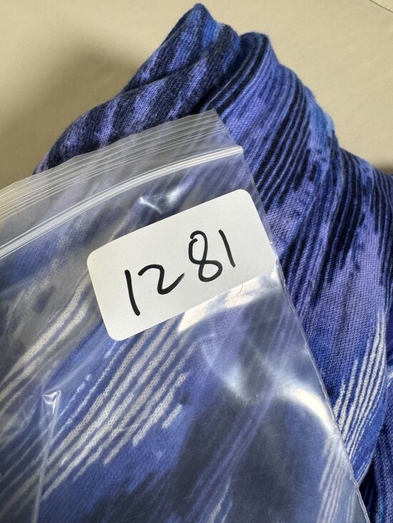 Chicos 1 Linen Blend Open Front Cardigan Size Medium Lightweight Knit Abstract - Picture 10 of 12